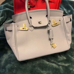 Elegant Gray Women's Handbag
